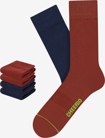 CHEERIO* Sokken 'Best Friend' in de kleur Blauw / Neongroen / Bloedrood, Productweergave