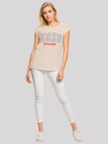 F4NT4STIC Shirt 'Xoxo University Valentinstag' in Beige