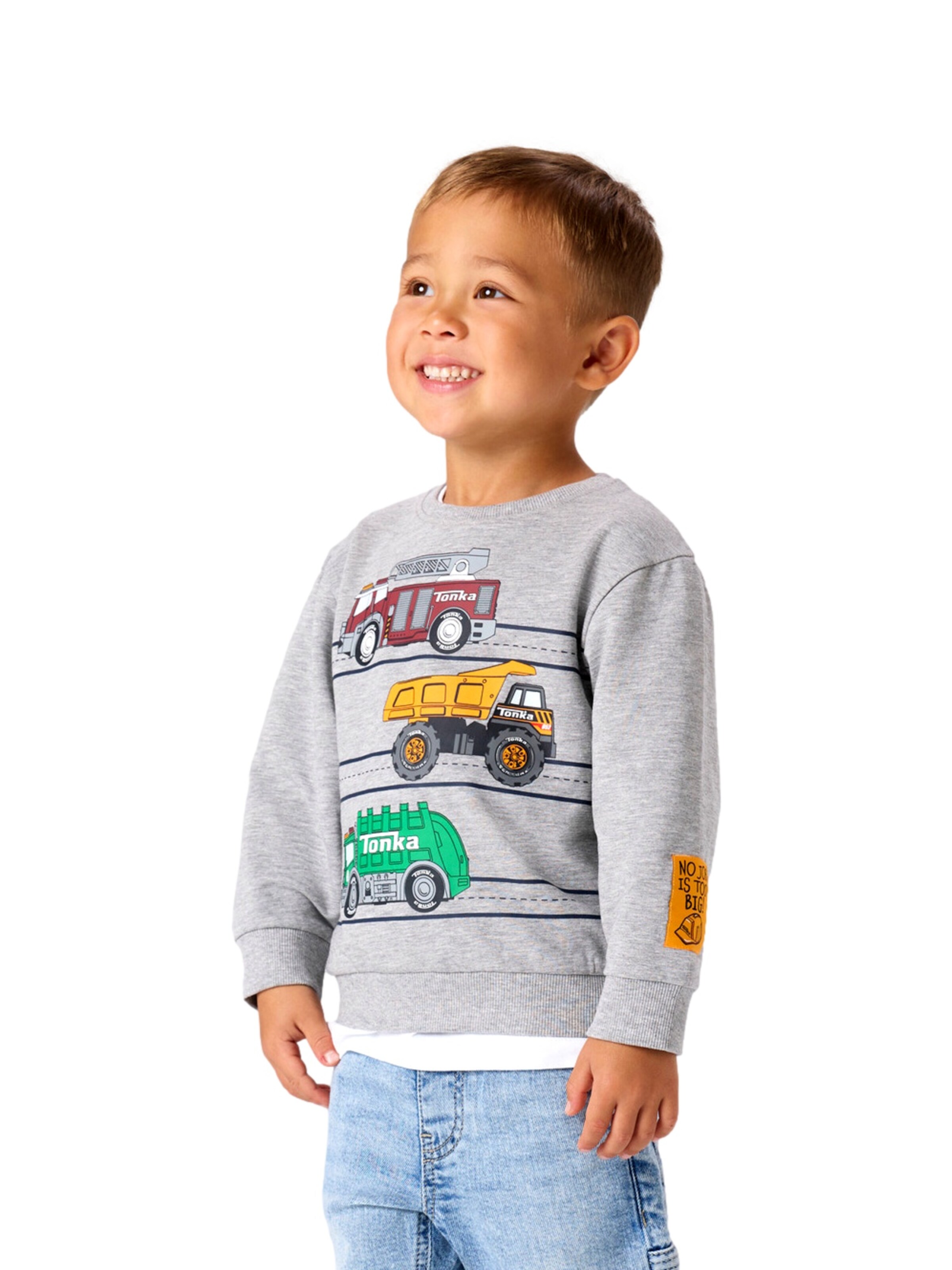 NAME IT Sweatshirt 'Jorge Tonka' in Grey: front