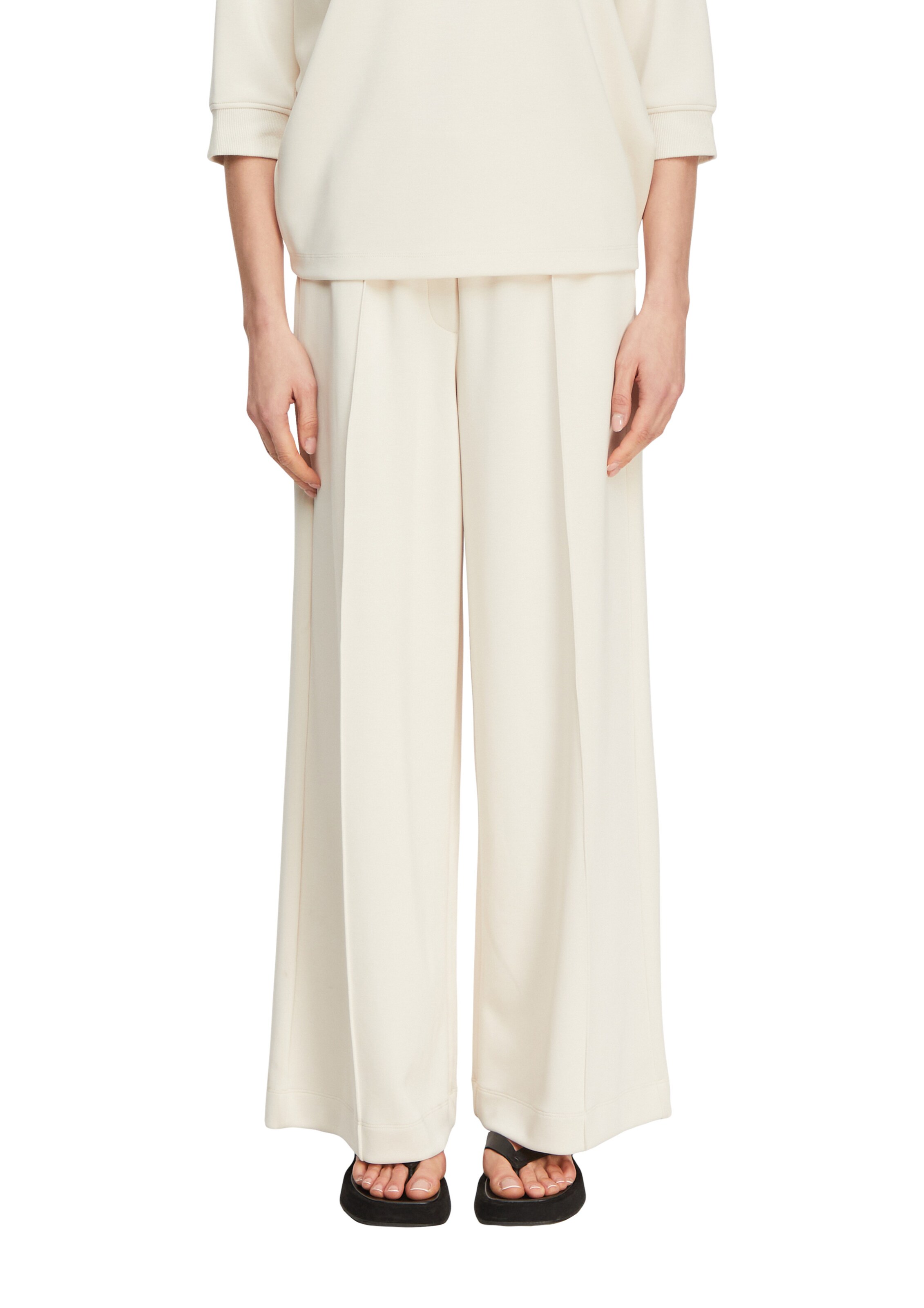 Wide Leg Pantalon COMMA en beige