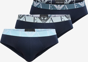 Slip de la Emporio Armani pe albastru: față