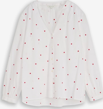 Chemisier TOM TAILOR en blanc : devant