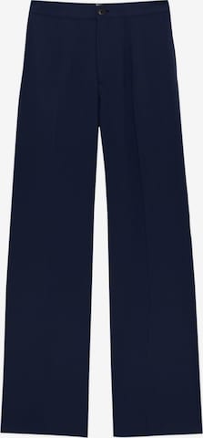 Pull&Bear Trousers with creases in Blue: front