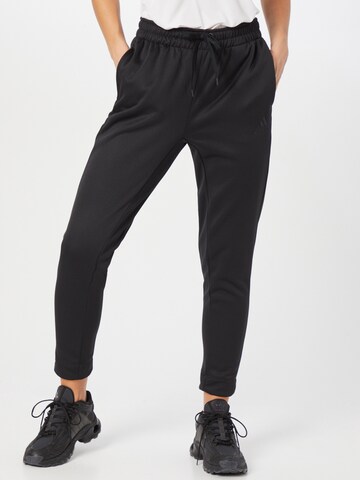 ADIDAS SPORTSWEAR Tapered Workout Pants in Black: front