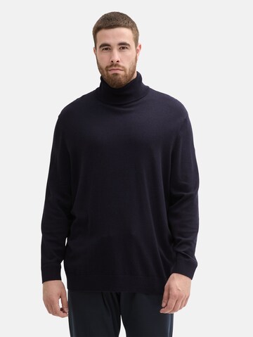 TOM TAILOR Men + Sweater in Blue: front