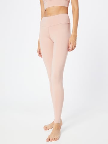 Skinny Pantalon de sport 'Misty' Hey Honey en rose : devant