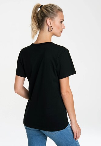 LOGOSHIRT Shirt 'Marvel Comic Block Logo' in Black