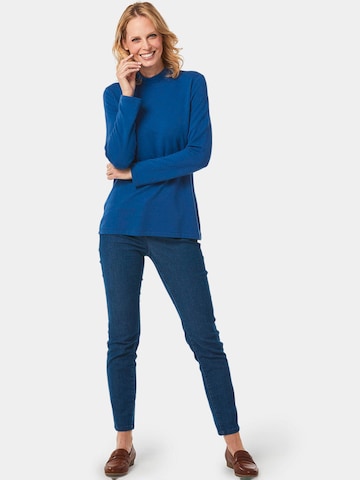 Goldner Shirt in Blau