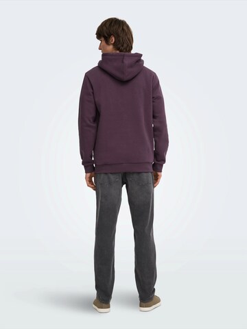 Only & Sons Regular Fit Sweatshirt 'ONSCERES' in Lila