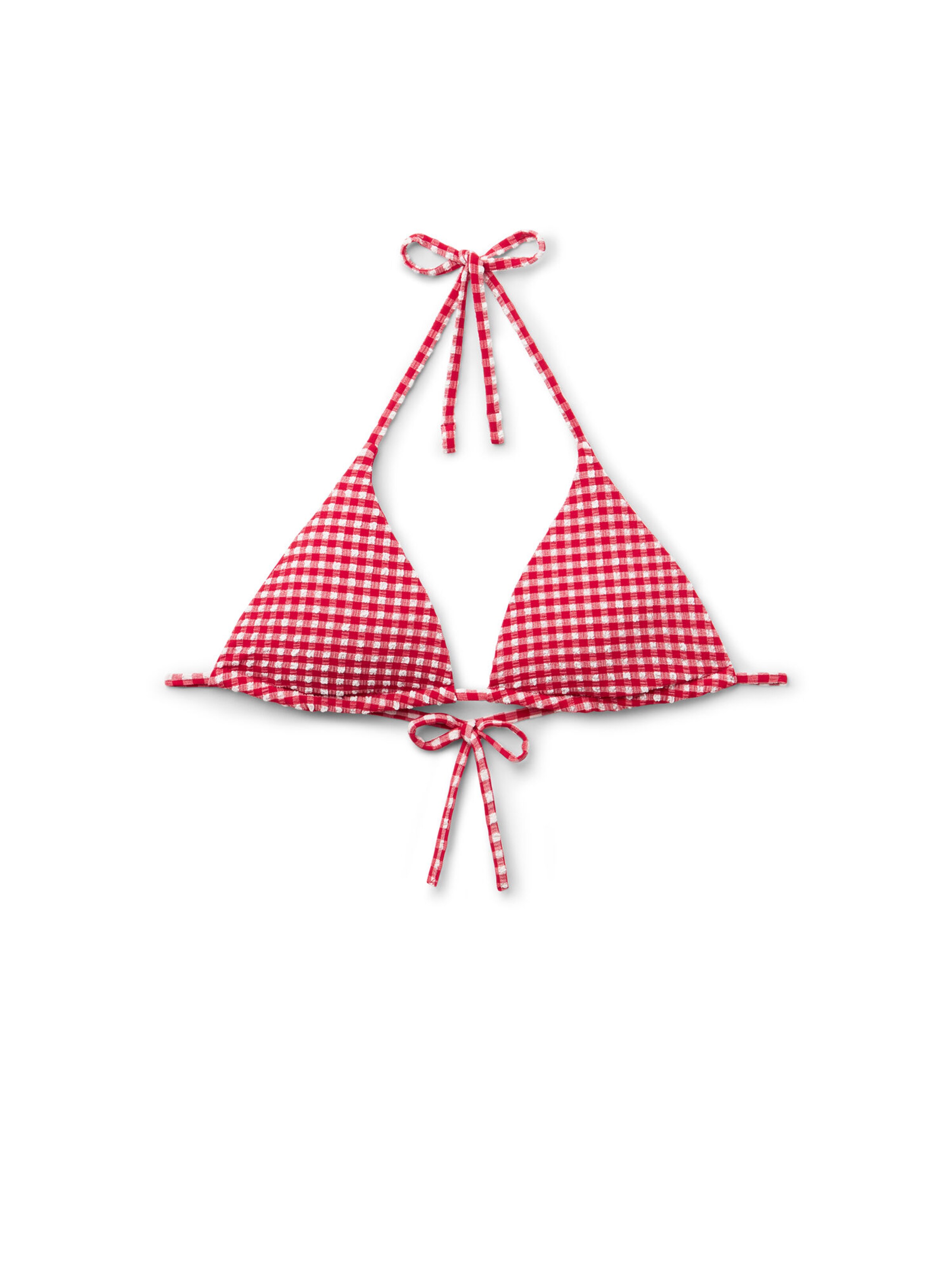 Tezenis Triangle Bikini Top 'Summer Vichy' in Red: front