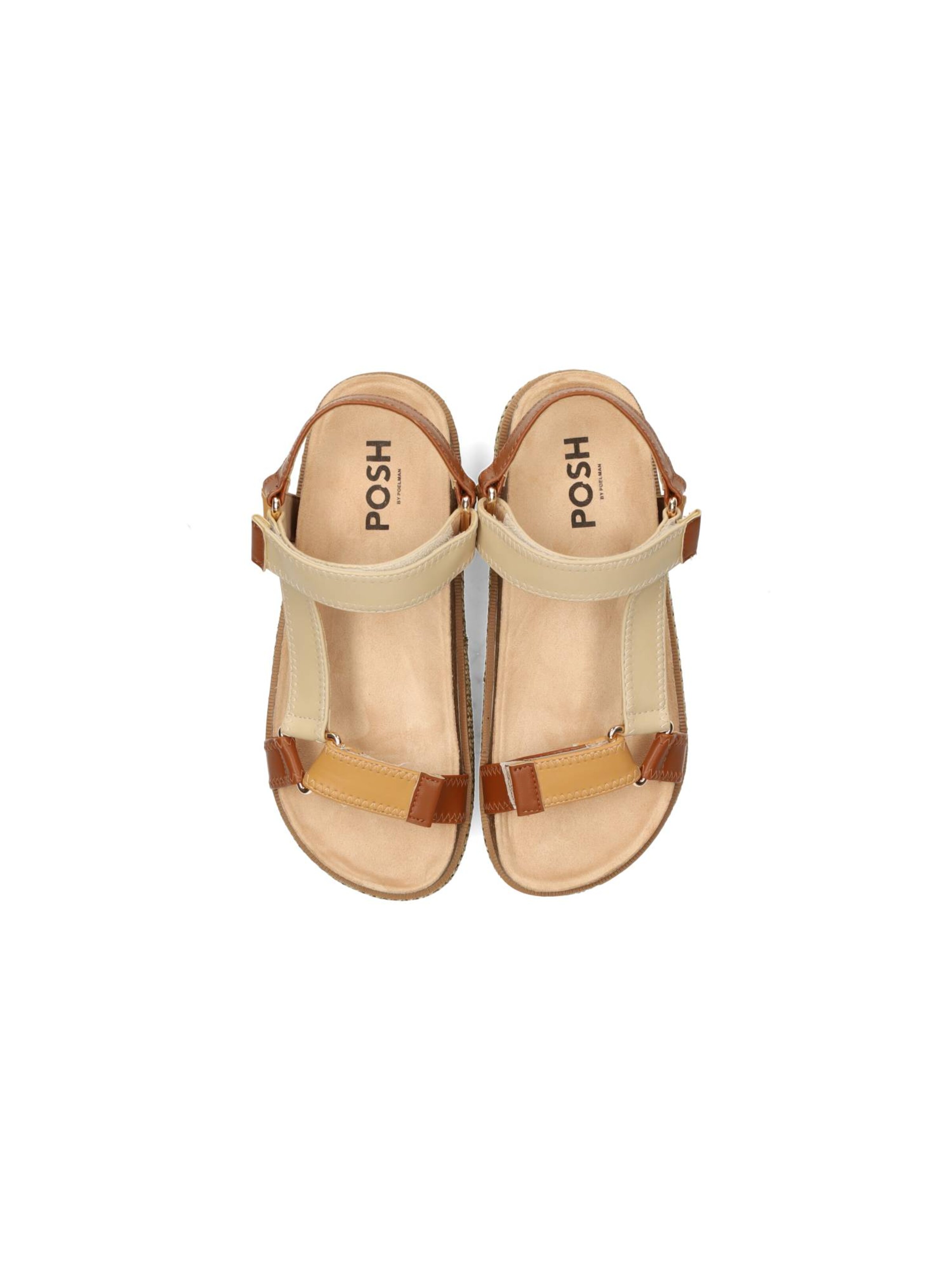 POSH by Poelman Strap sandal in Brown