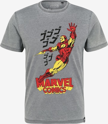 Recovered Shirt 'Marvel Comics Iron Man' in Grey: front