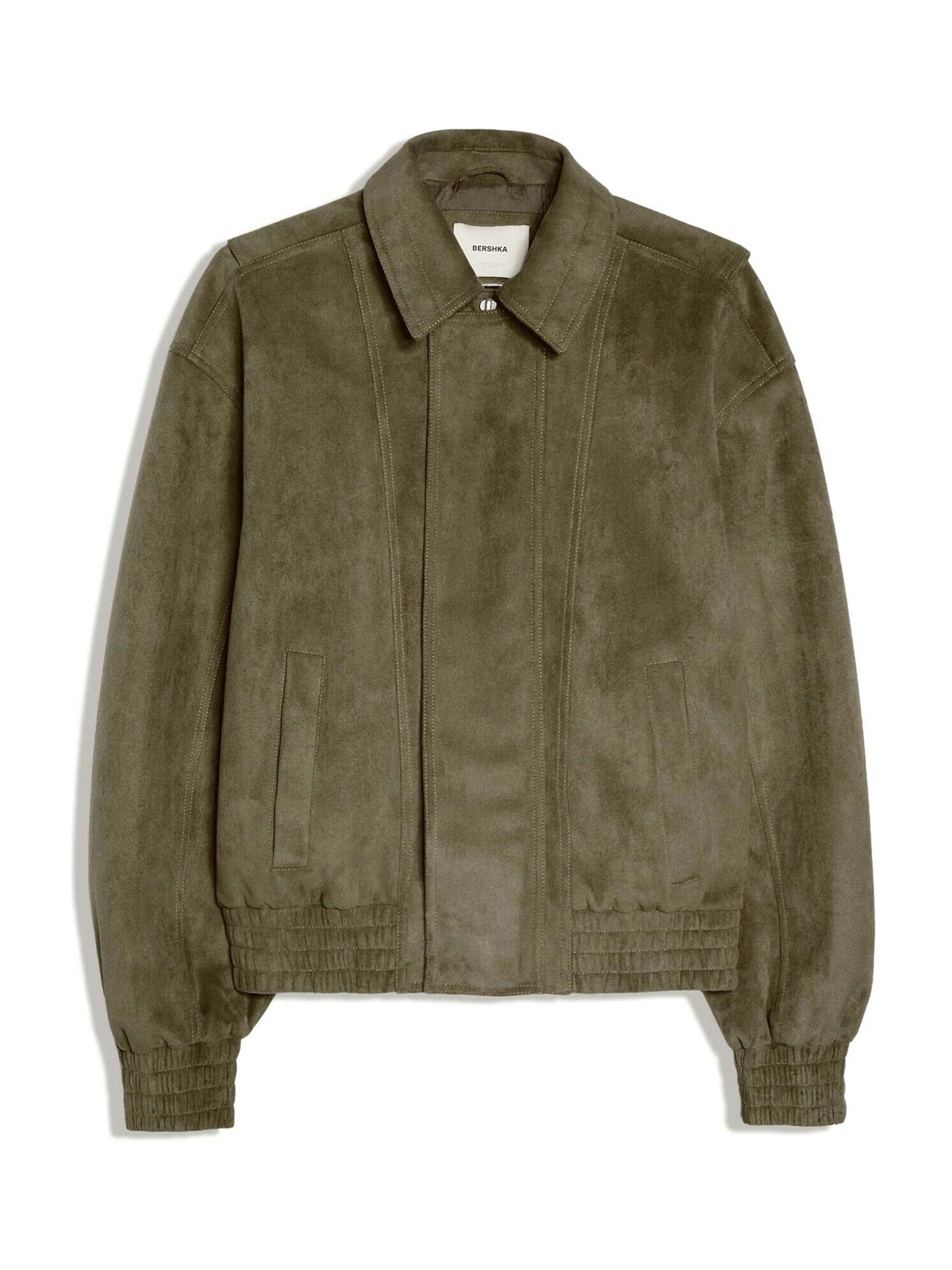 Bershka Between-season jacket in Green: front