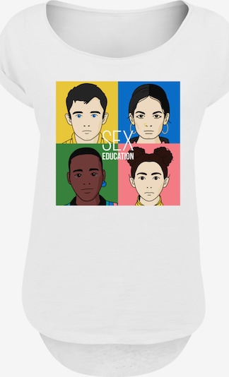F4NT4STIC T-shirt 'Sex Education Blur Cover Netflix TV Series' en mélange de couleurs / blanc, Vue avec produit