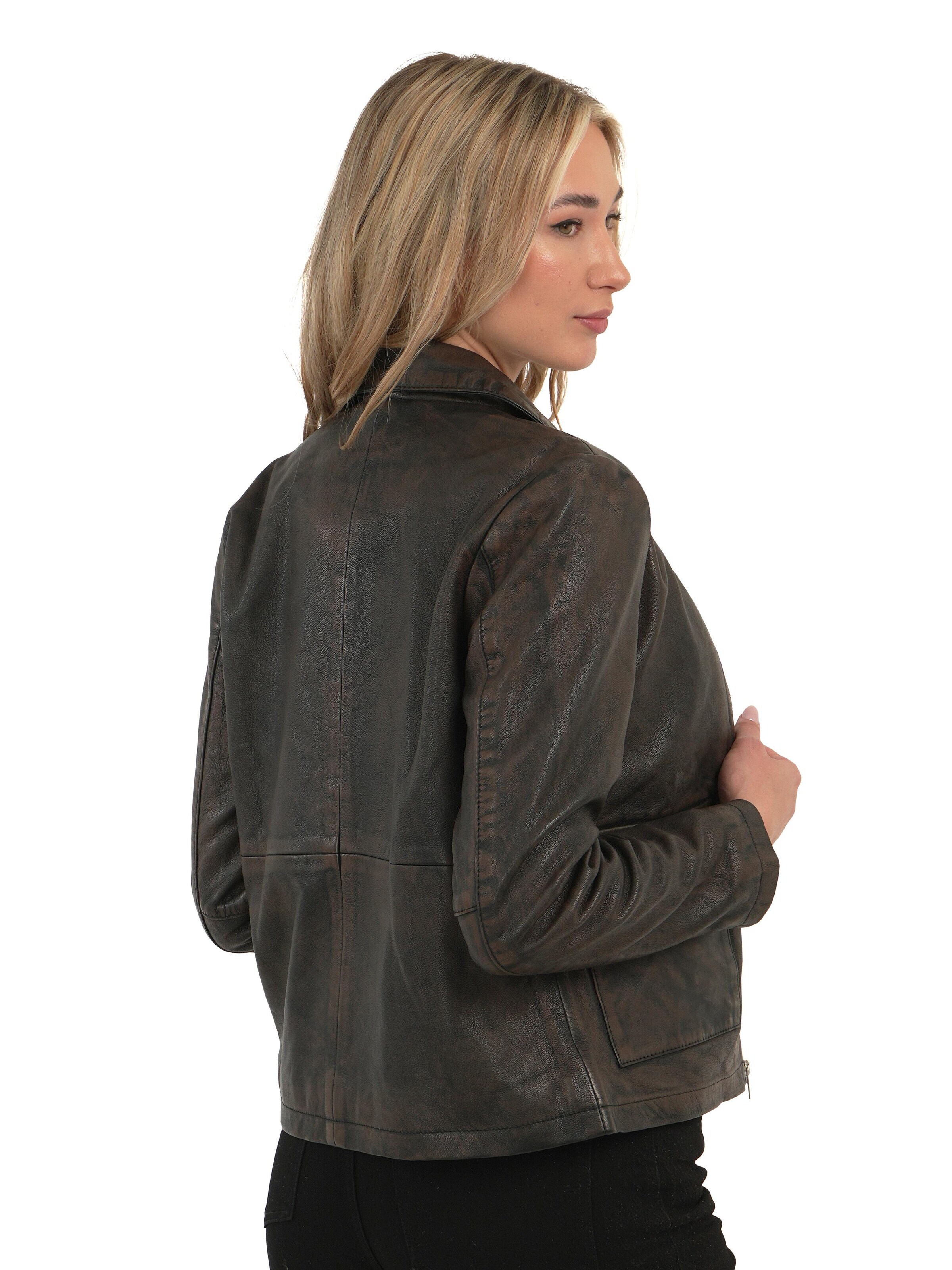 Chic and Clicks - Chaqueta de entretiempo 'Minimal' en marrón
