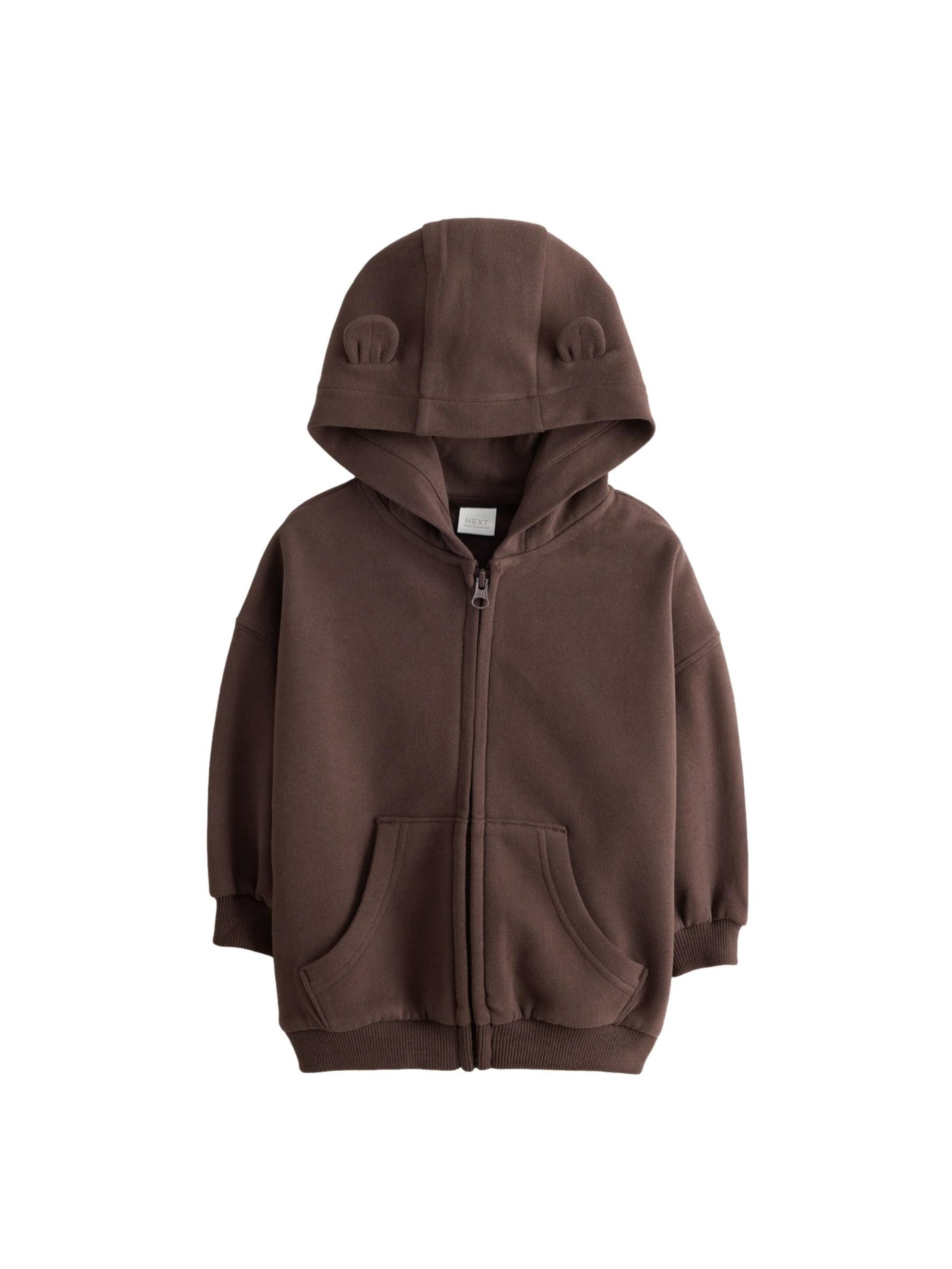 Next Sweatjacke in Braun: Vorderseite