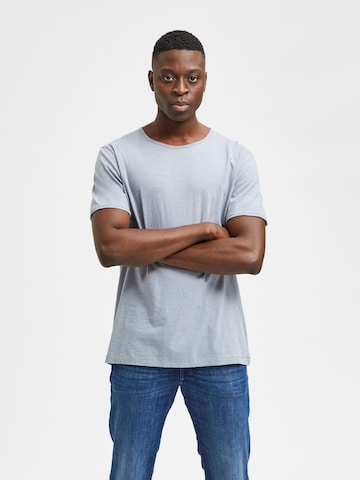 SELECTED HOMME T-shirt 'Morgan' i blå: framsida