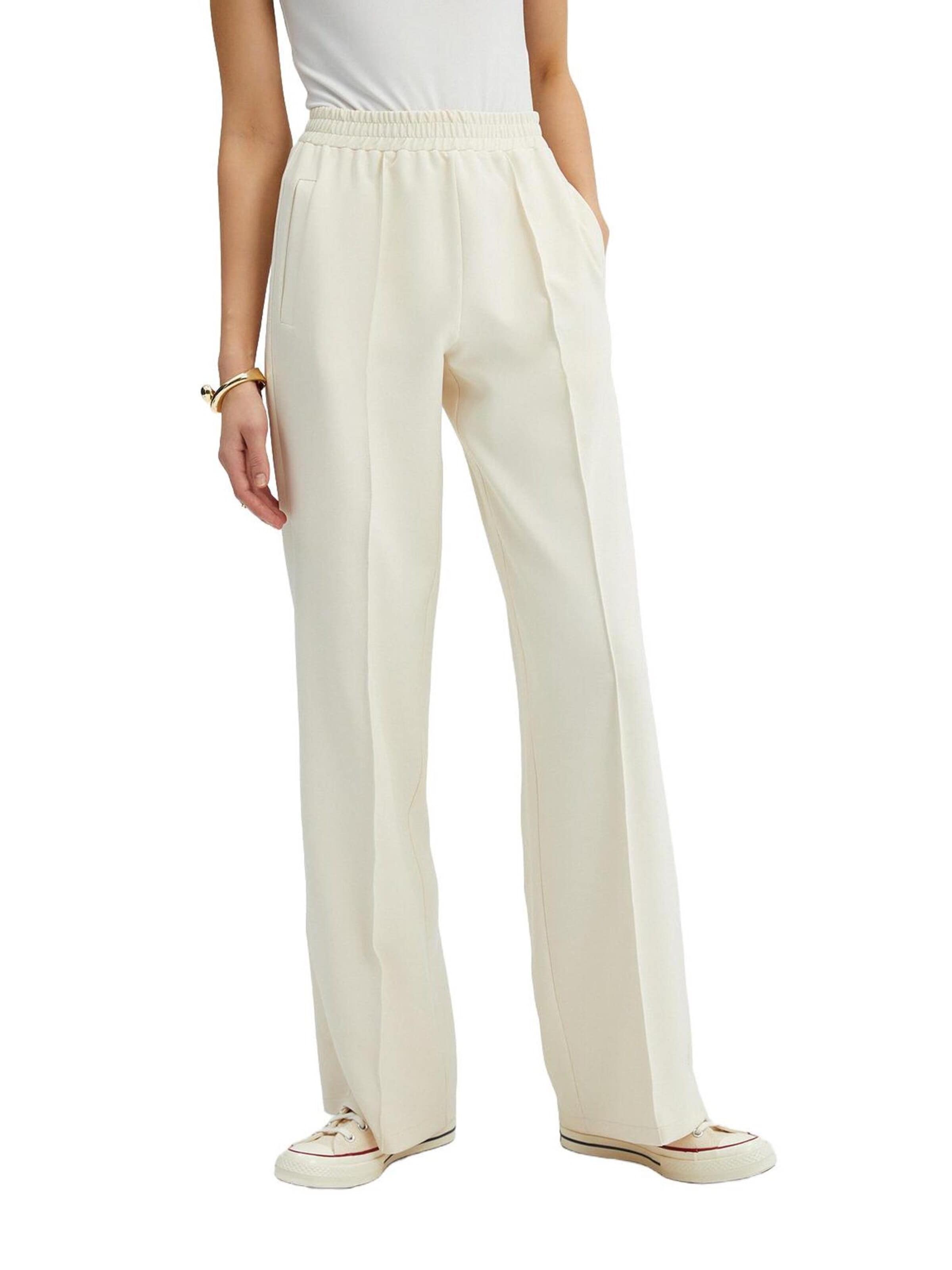 Touche Prive Loose fit Pleated Pants in Beige