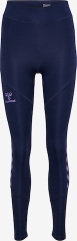 Skinny Pantalon de sport 'Staltic' Hummel en bleu : devant