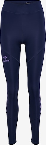 Hummel Skinny Workout Pants 'Staltic' in Blue: front