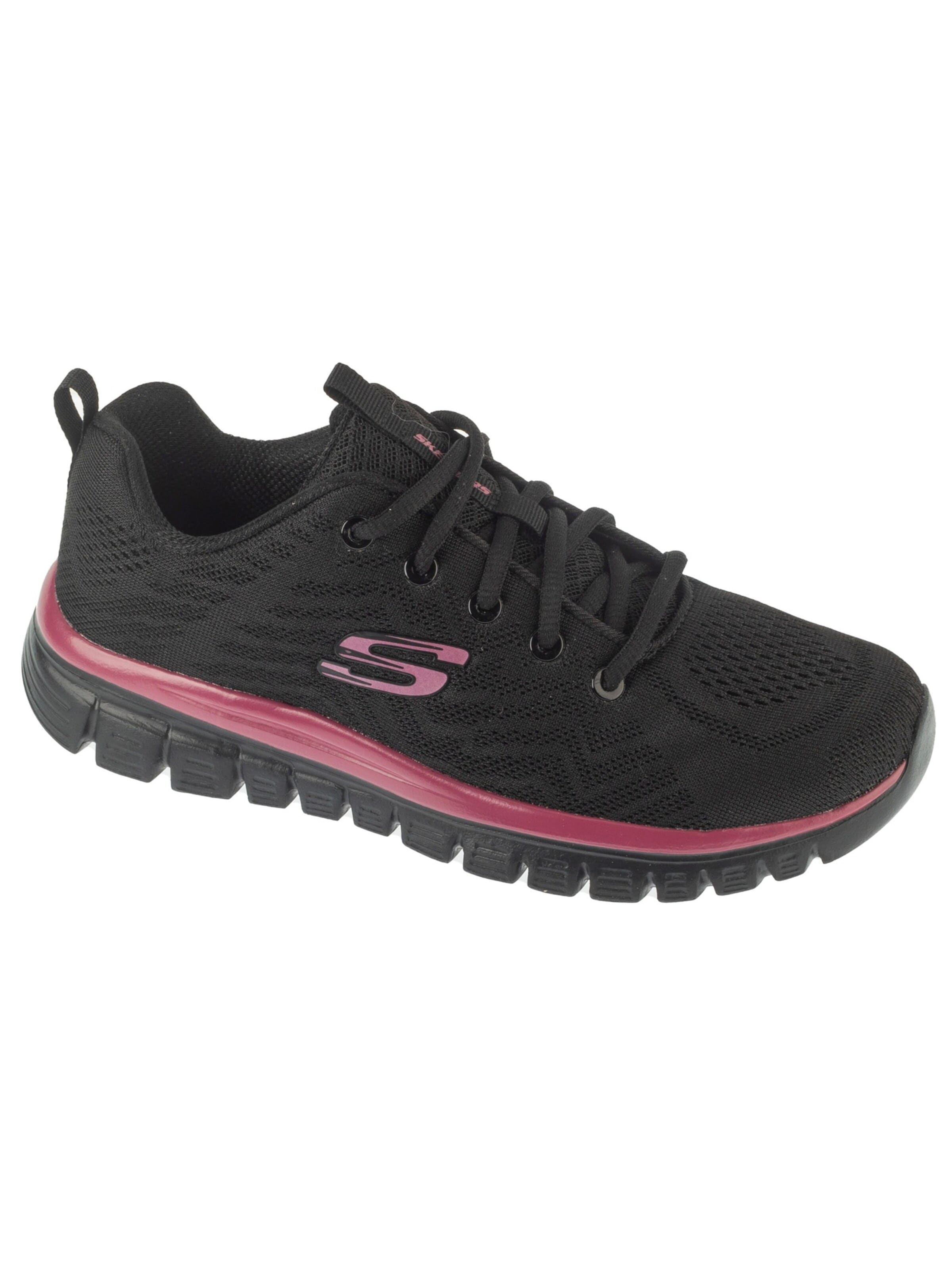 SKECHERS Sneakers laag 'Skechers Graceful - Get Connected' in Zwart: voorkant