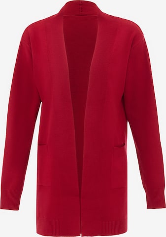 boline Knit Cardigan in Red: front