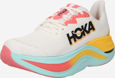 Bėgimo batai 'SKYWARD X' iš Hoka One One, spalva – geltona / persikų spalva / juoda / balta, Prekių apžvalga