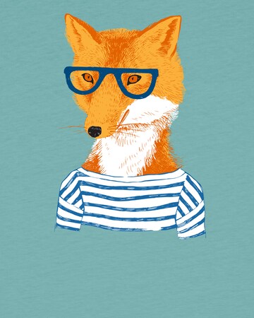 T-Shirt 'Fuchs' watabout.kids en vert