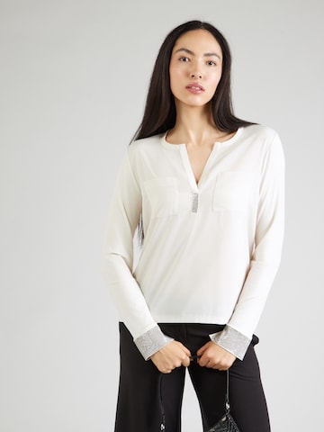 Tricou de la monari pe bej: față