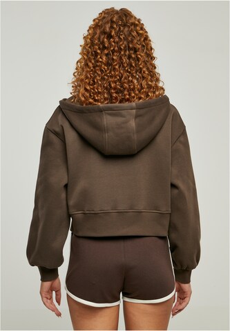 Urban Classics Zip-Up Hoodie in Brown