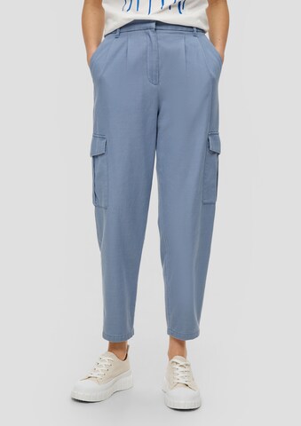 s.Oliver - Tapered Pantalón cargo en azul: frente