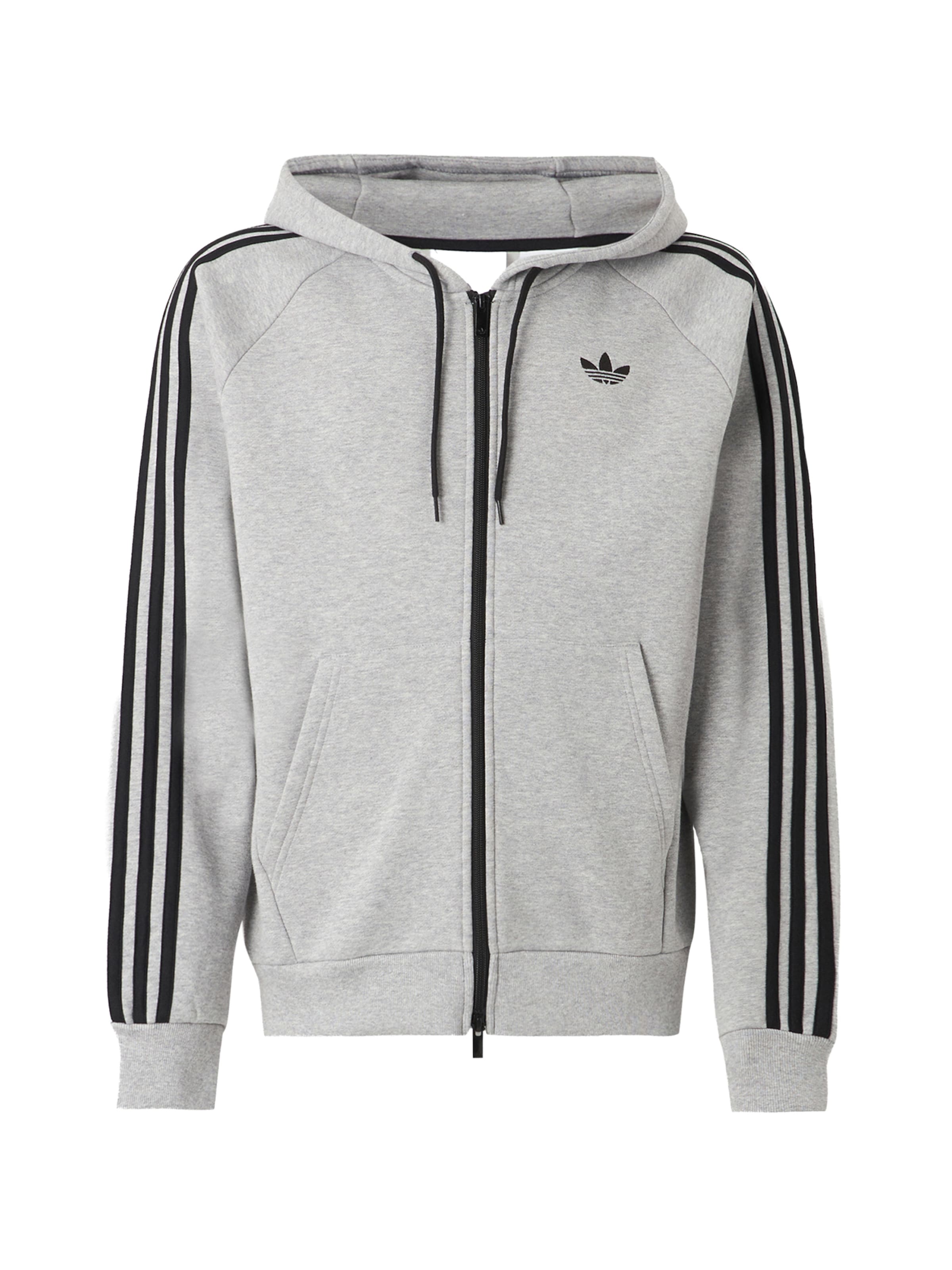 Giacca di felpa 'Adicolor' di ADIDAS ORIGINALS in grigio: frontale