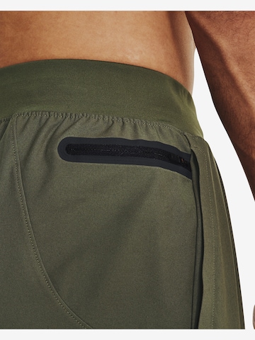UNDER ARMOUR Tapered Workout Pants 'Unstoppable' in Green
