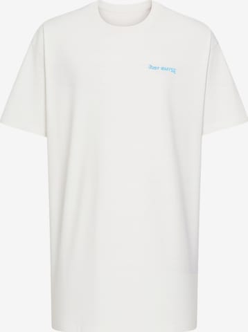 Just Rhyse - Camisa 'WavyPalms' em branco: frente