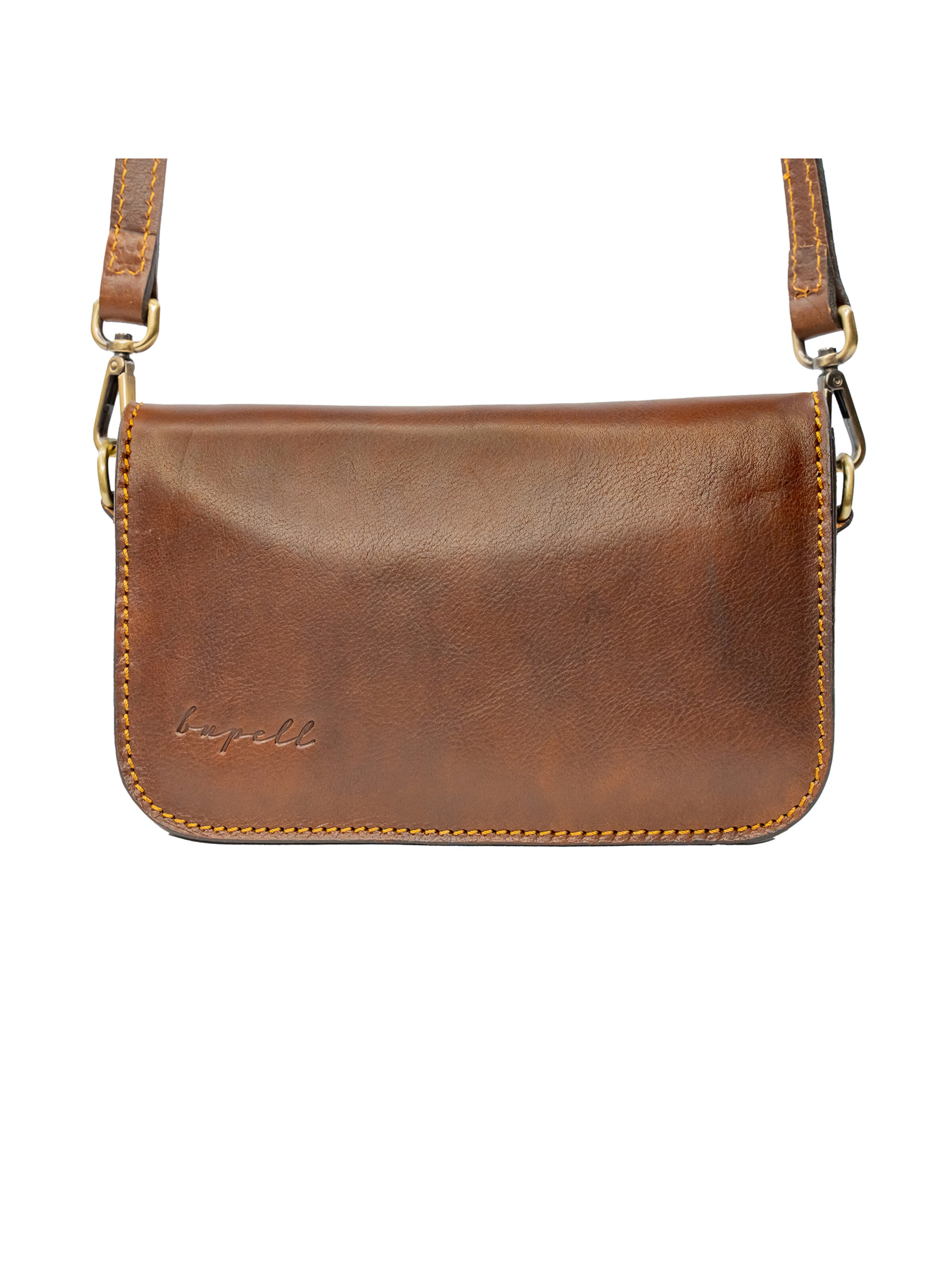 bupell Shoulder Bag 'Cinzia' in Brown: front