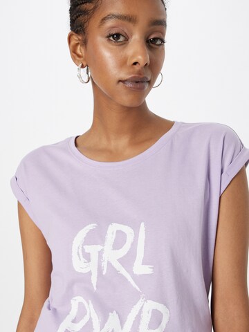 Merchcode T-Shirt 'Grl Pwr' in Lila