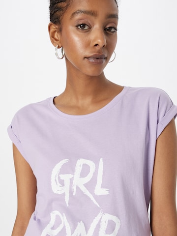 Merchcode Shirts 'Grl Pwr' i lilla