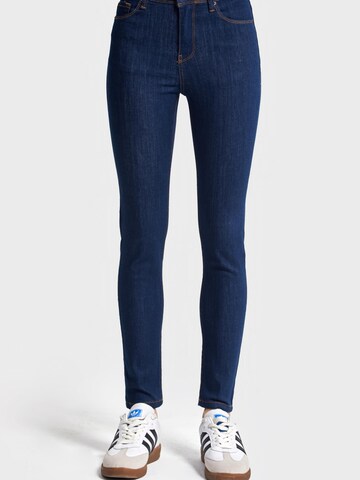 IT'S BASIC Skinny Jeans 'Skinny High Rise Jeans - Deep Sea' in Blauw