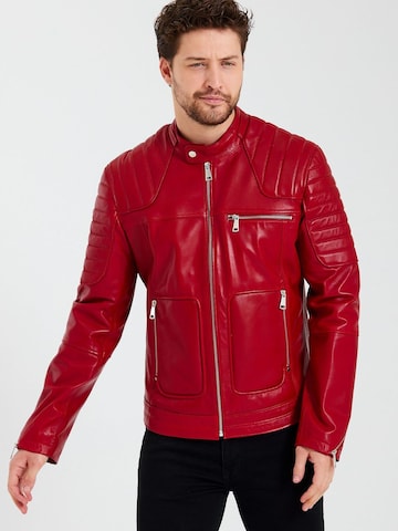 Ron Tomson Between-Season Jacket in Red: front