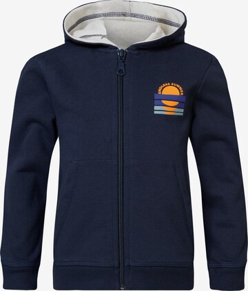 Noppies Zip-Up Hoodie 'Dewy' in Blue: front