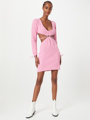 The Frolic Knit dress in Pink: front