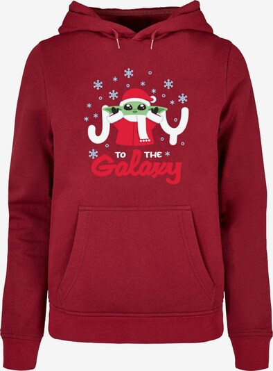 ABSOLUTE CULT Sweatshirt 'The Mandalorian - Joy To The Galaxy' in Green / Merlot / bright red / White, Item view