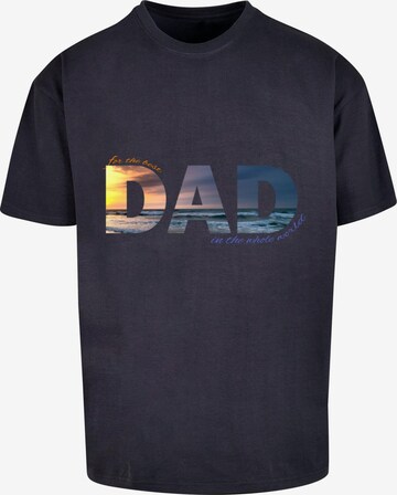 Maglietta 'For The Best Dad' di Merchcode in blu: frontale
