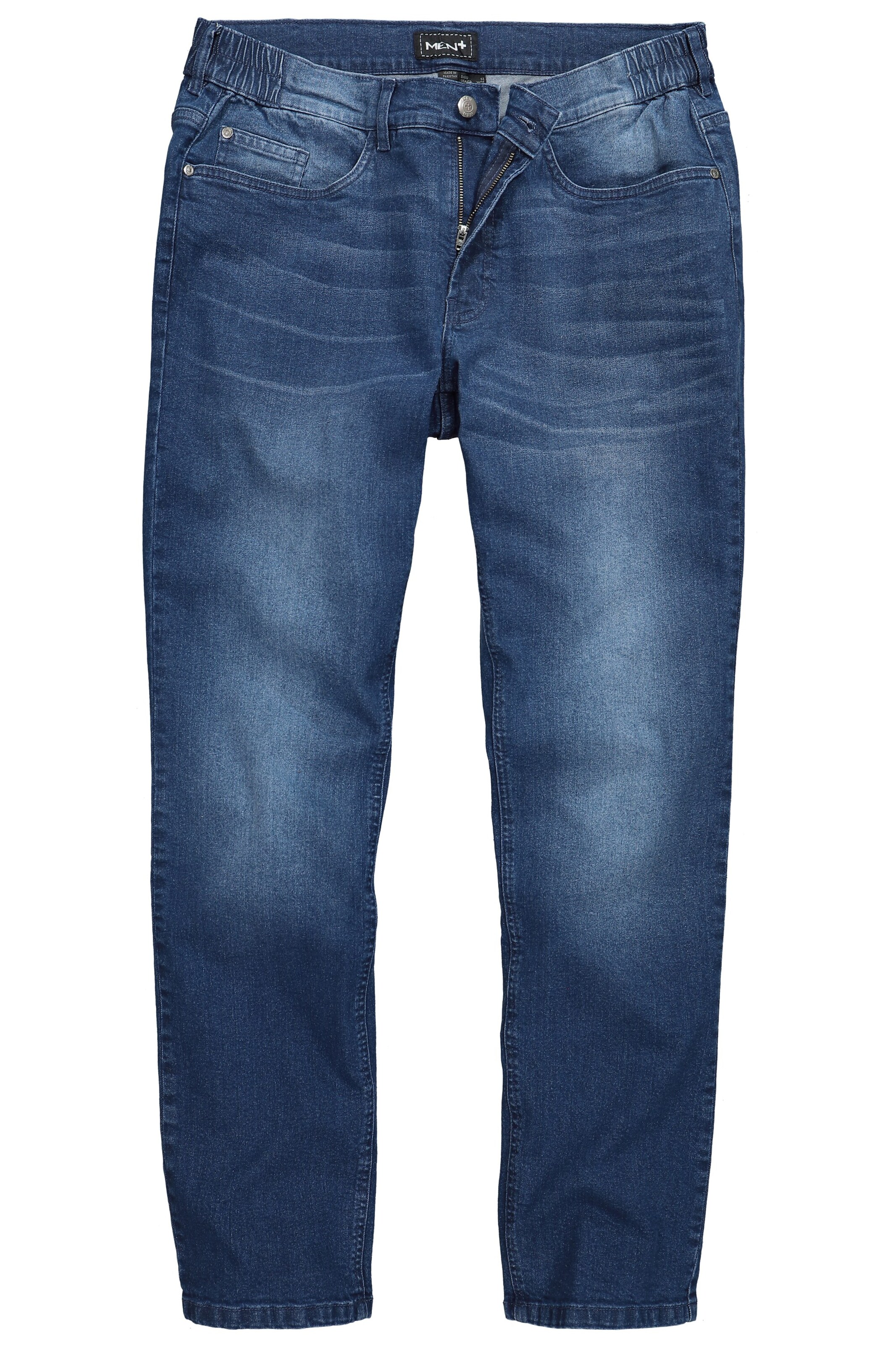 Men Plus Loosefit Jeans in Blauw: voorkant