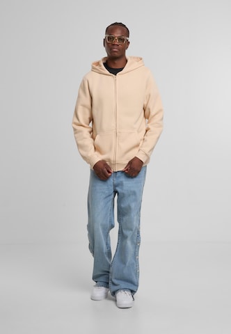 Urban Classics Zip-Up Hoodie 'Basic Essential' in Beige