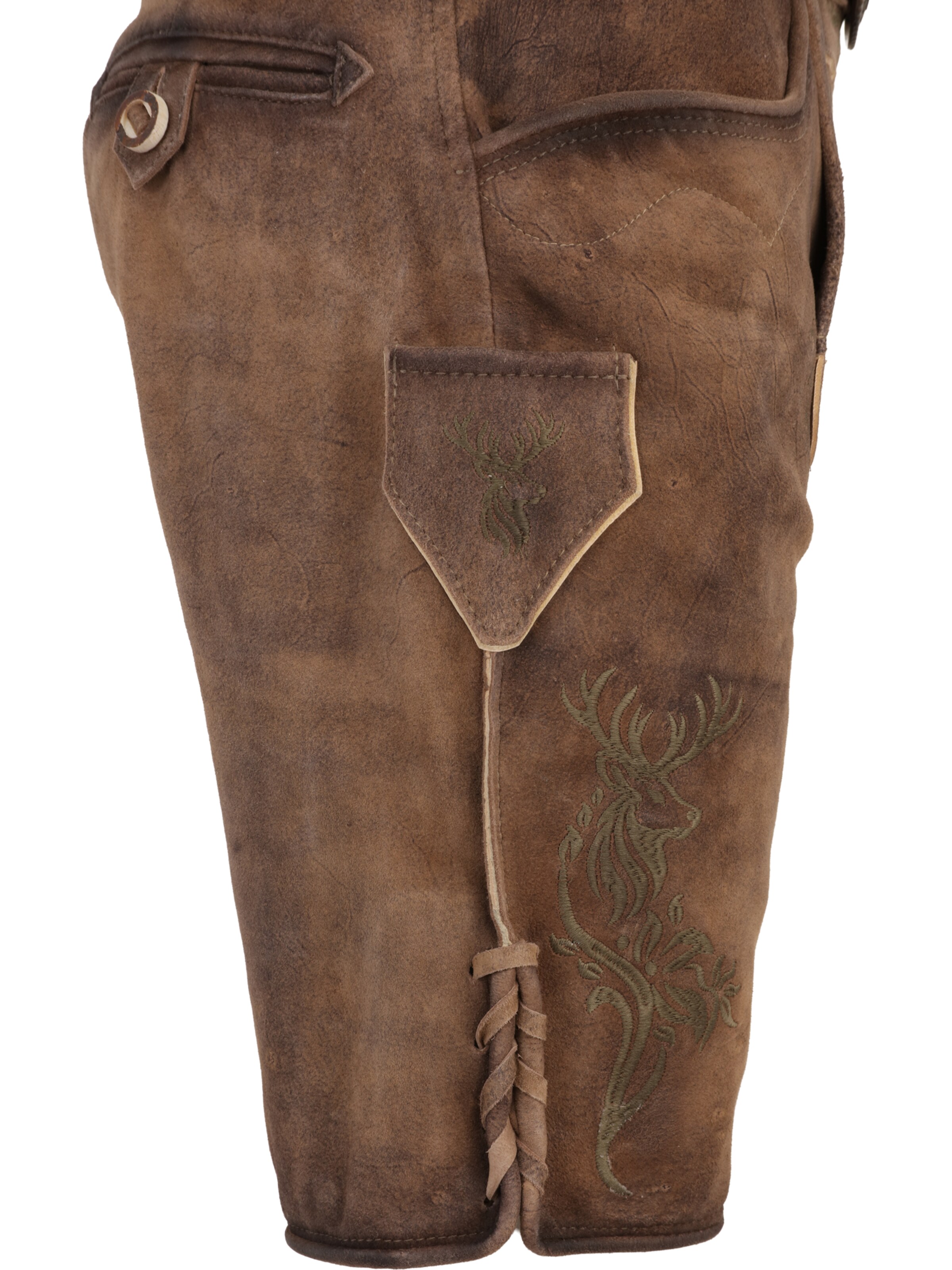 Krüger Buam Regular Traditional Pants in Brown