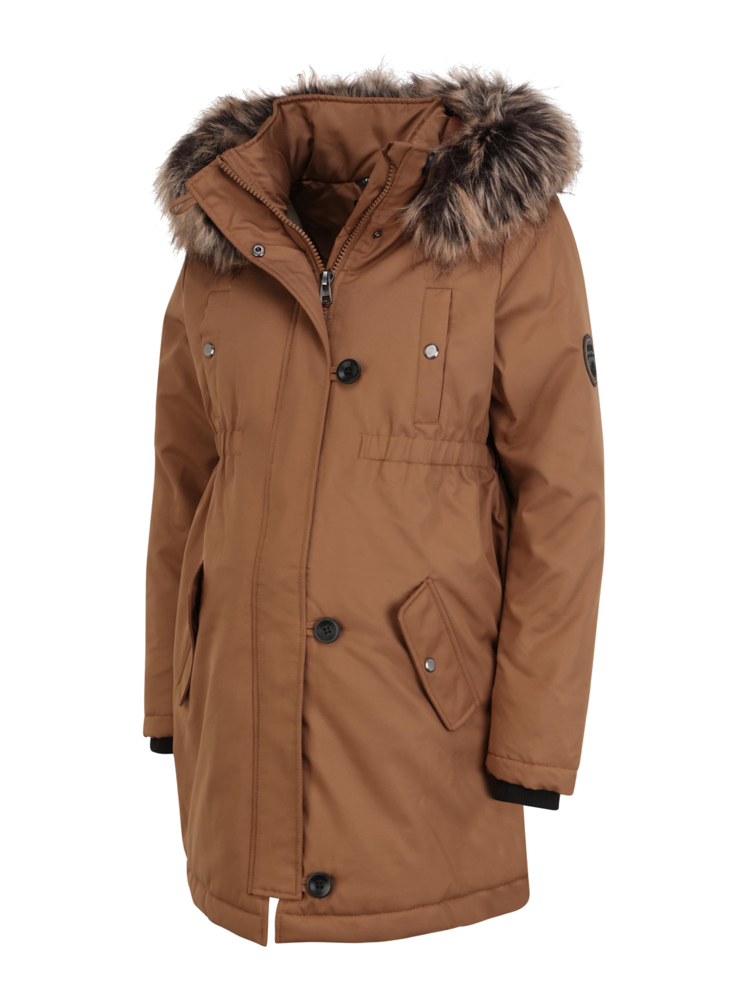 Parka d’hiver 'Iris' Only Maternity en marron : devant