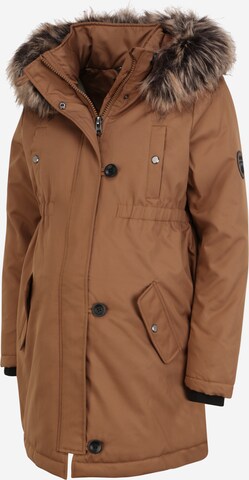 Only Maternity Winter parka 'Iris' in Brown: front