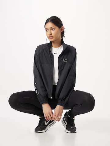 NIKE Športna jakna | črna barva