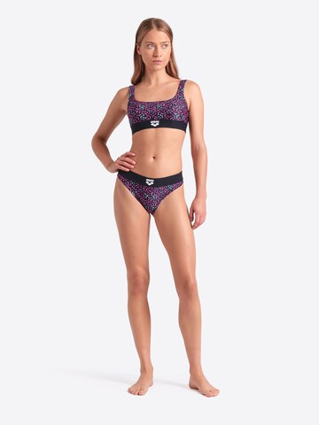 ARENA Bustier Bikini 'MONOGRAM' in Zwart